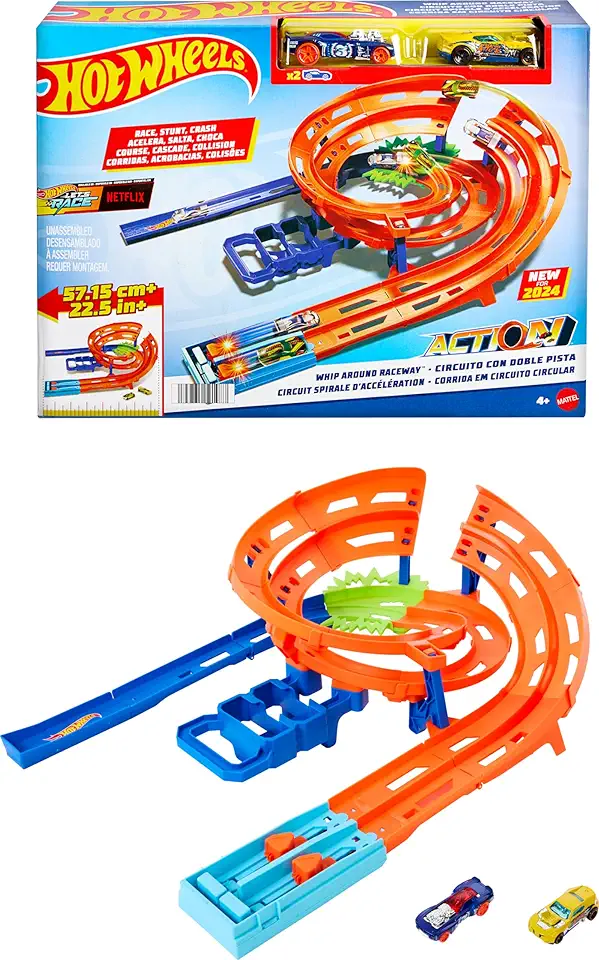 Hot Wheels Action Pista de Brinquedo Circuito Giro Veloz para crianças a partir de 4 anos
