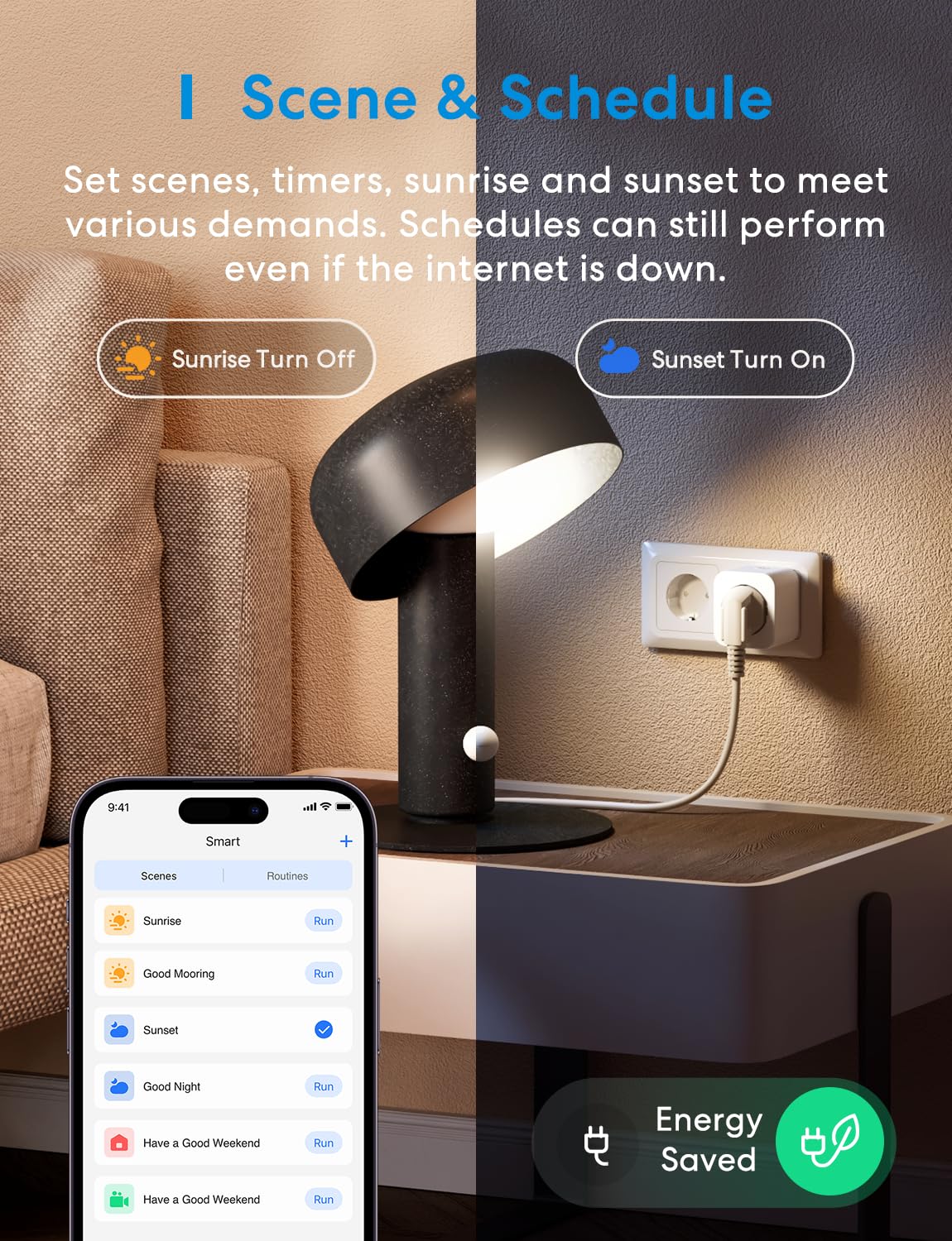Meross Smart Home Steckdose 4er Pack, WLAN WiFi Steckdose mit Strommessung (16A), kompatibel mit Alexa, Google Home & SmartThings, Sprachsteuerung, Fernzugriff und Timerfunktion