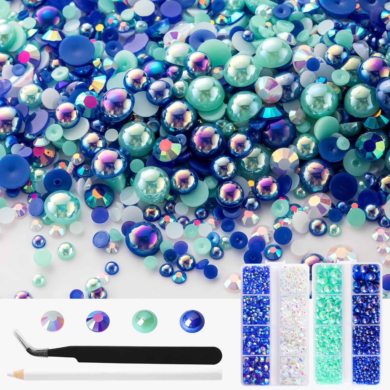 20 Flatback Resin Dotted Rhinestone Gems Mouse Head Cabochons