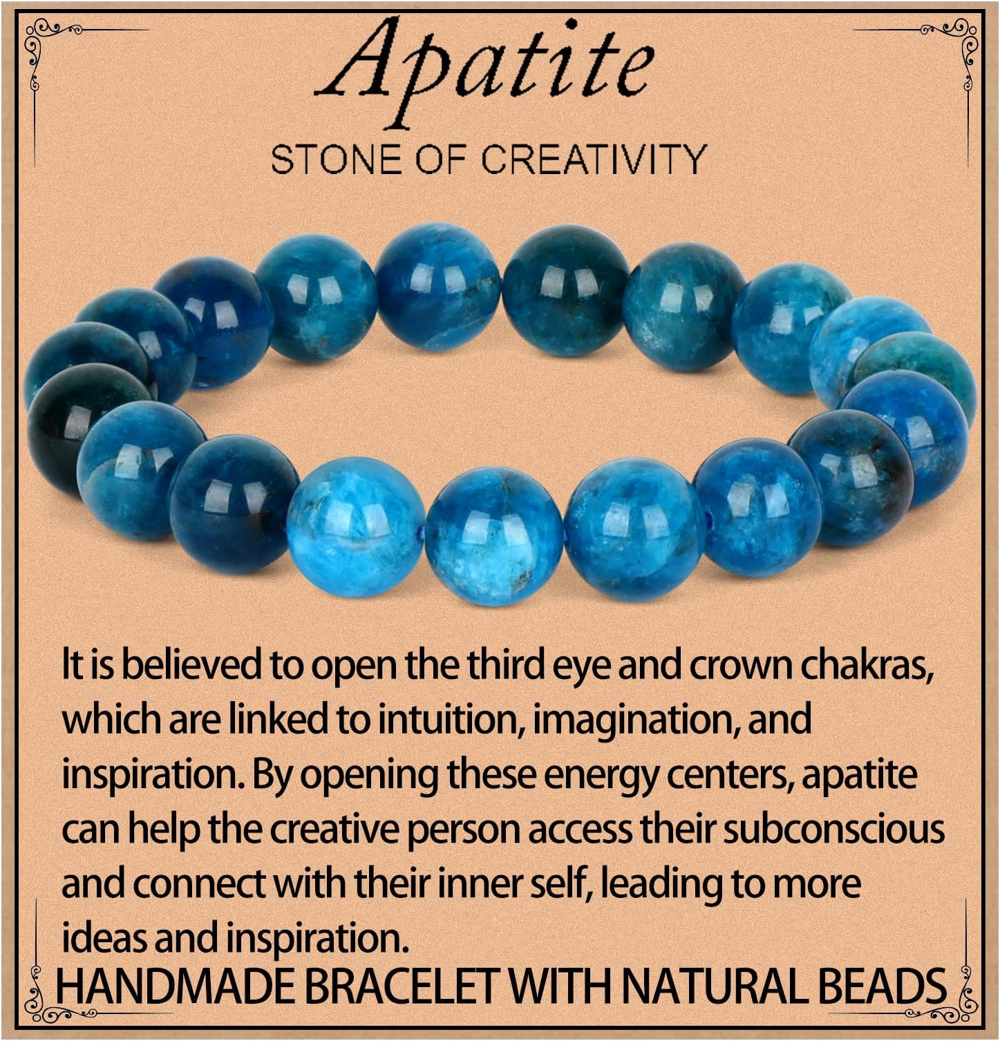 LPBeads Handmade Natural Gemstone Stretch Elastic Bracelet Healing Crystal Round Stone Beads Jewelry Gifts for Women Men