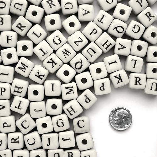 Miniatura 4 de Colorations Cuentas del alfabeto gigante, 260 piezas, 10 de cada letra, cuentas de letras de la A a la Z, tamaño de 12 pulgada, proyectos de