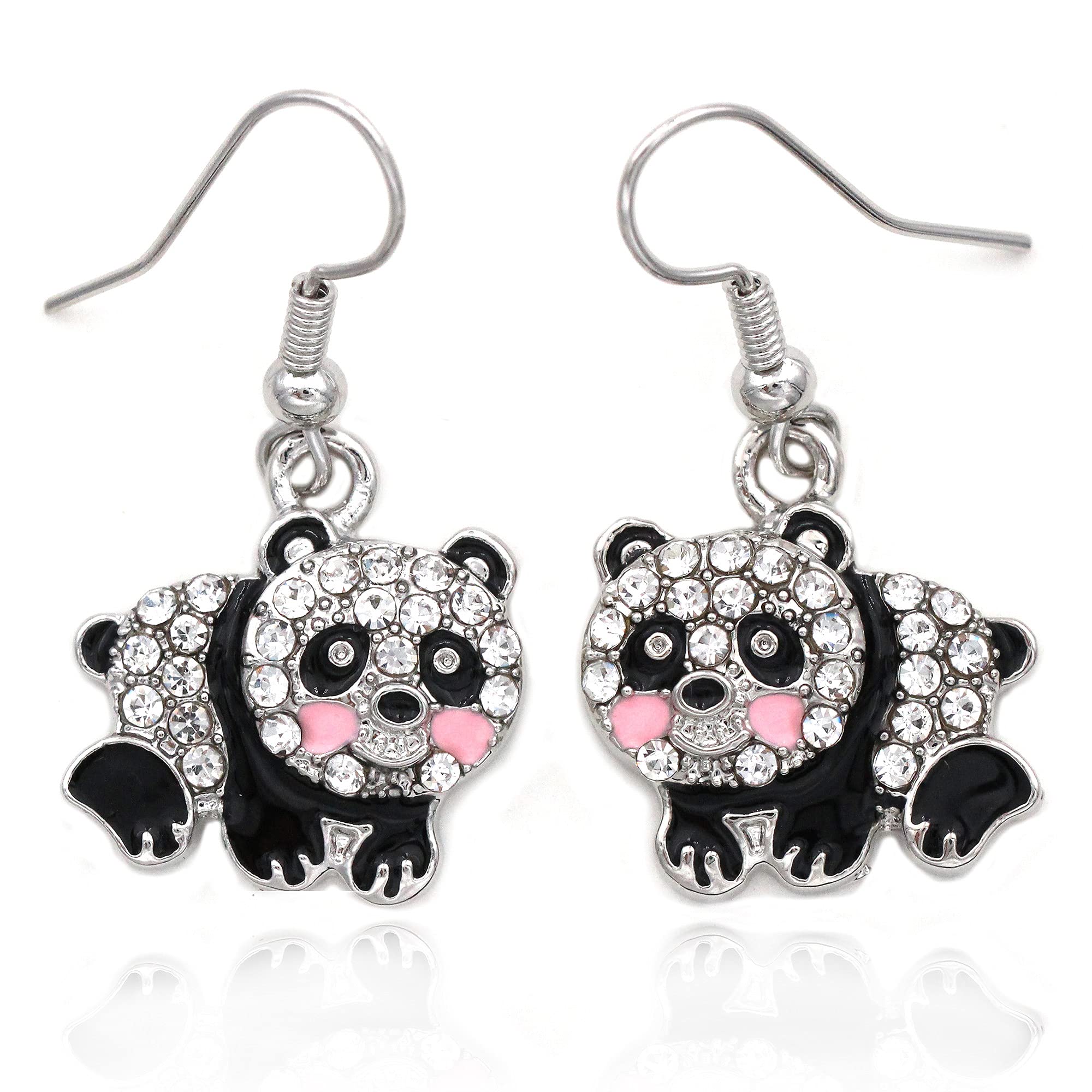 cocojewelry Bear Animal Charm Dangle Hook Earrings Christmas Holiday Jewelry