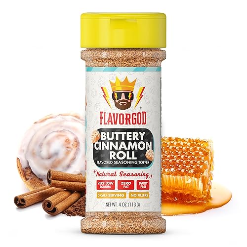 Flavor God Mezcla de condimentos en rollo de canela mantecosa, mezcla natural saludable para donas de chocolate, café, avena, panqueques,