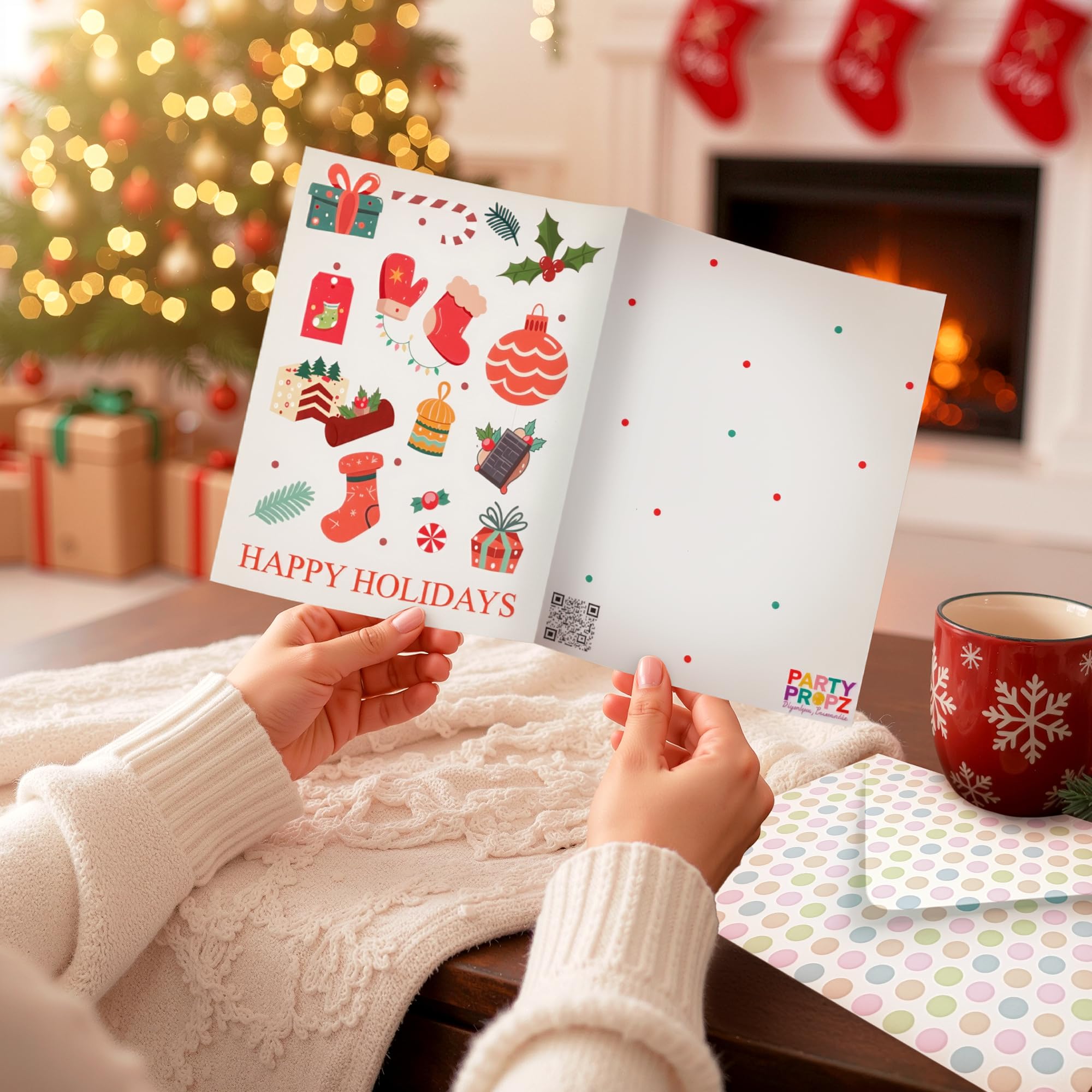 Party Propz Christmas Card, Christmas greeting card, greeting cards, christmas Gift Items, card with envelope (Cardstock) | greetings card for xmas