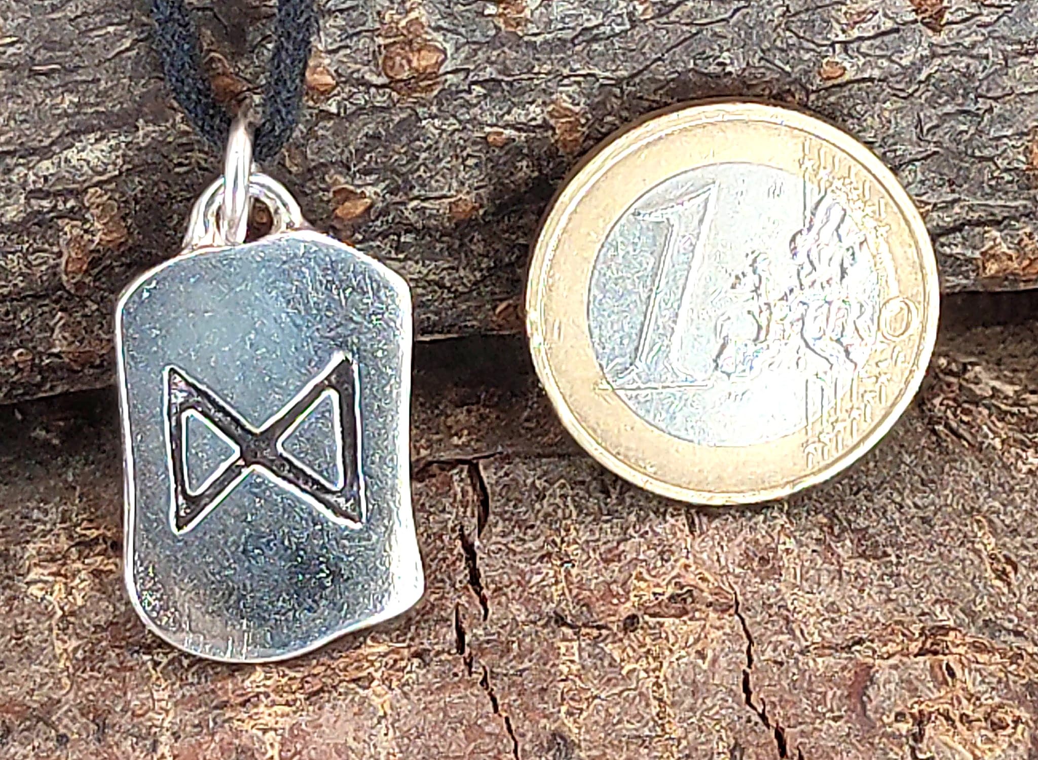 Kiss of Leather Runen Anhänger Dagaz aus 925 Sterling Silber Nr. 157