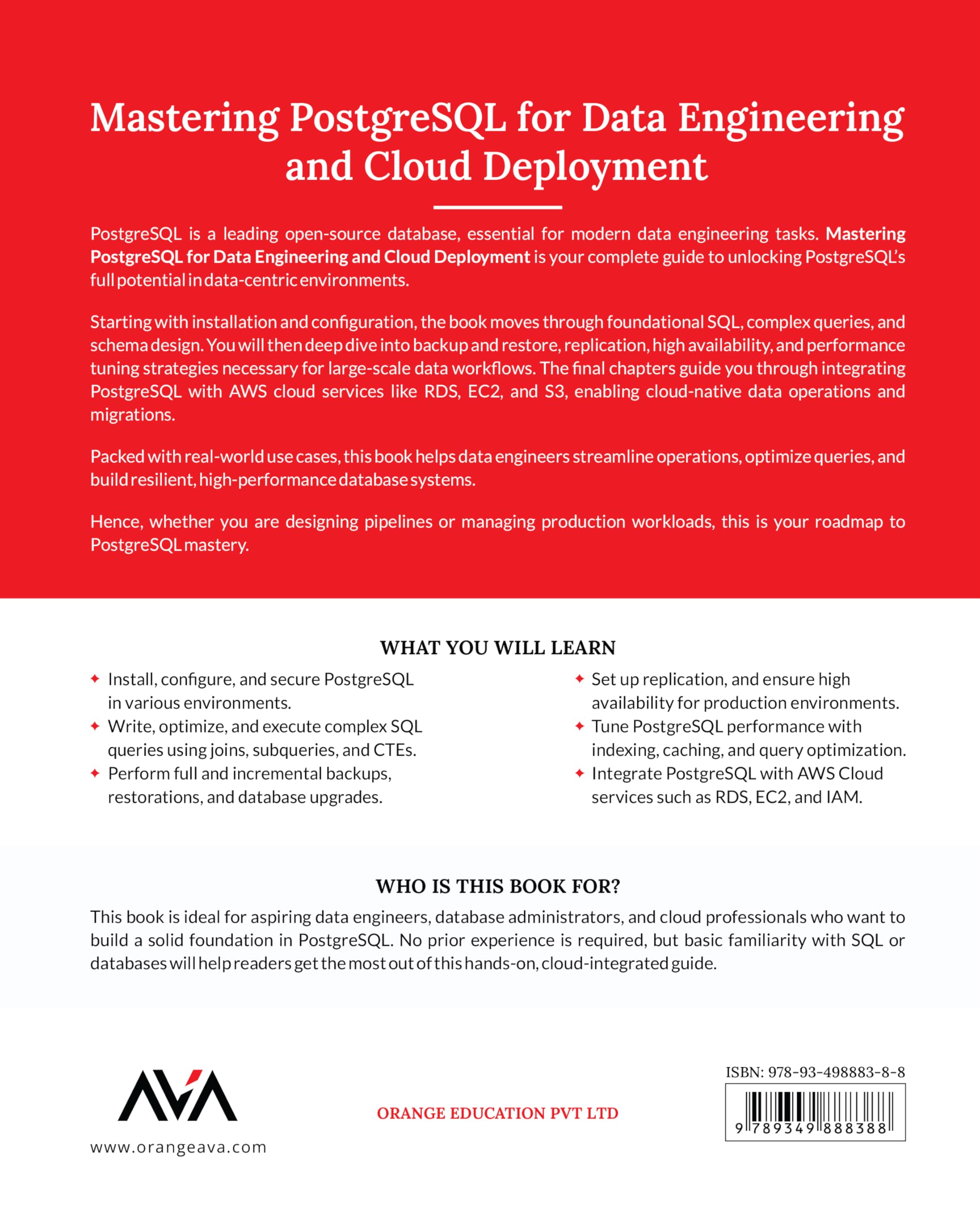 Mastering PostgreSQL for Data Engineering and Cloud Deployment: Design, Optimize, and Manage PostgreSQL Databases for Data Engineering, High ... Engineering — SQL & PostgreSQL Path, Band 1)