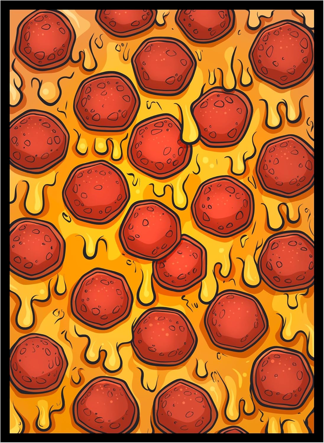 100ct Textured Matte TCG/MTG Card Art Sleeves (Pizza)