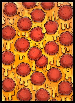 100ct Textured Matte TCG/MTG Card Art Sleeves Pizza