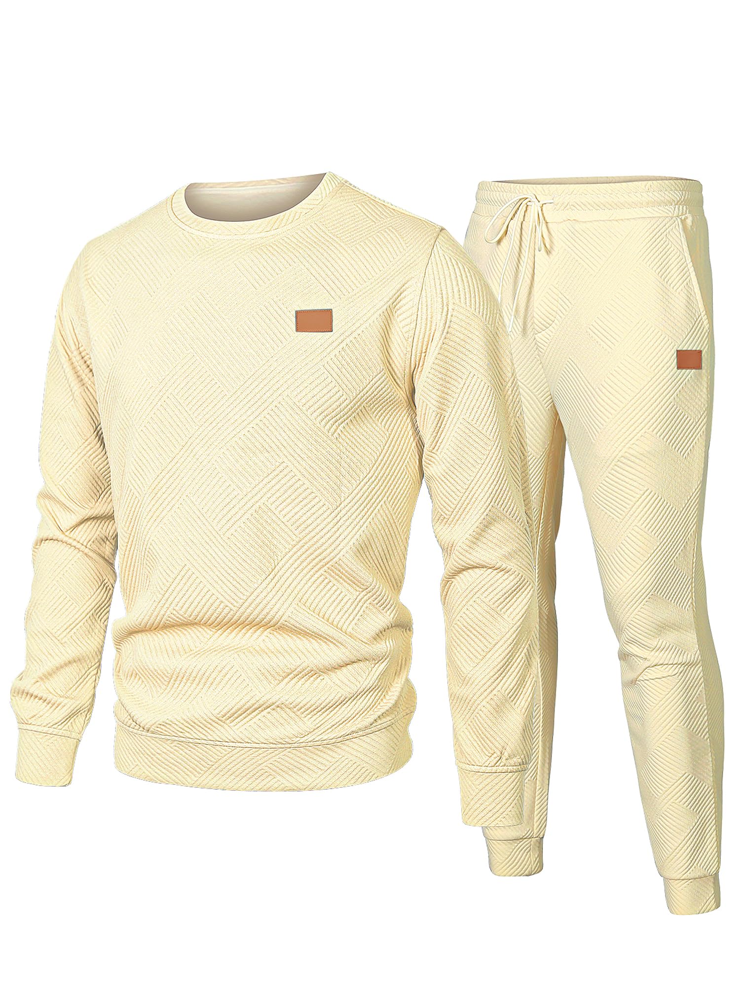 JMIERR Herren Jogginganzug Set 2-Teiliger Sweatshirt Trainingsanzug Casual Sportanzug Herren Sweatshirts und Jogginghose Tracksuit sets mit Strukturmuster