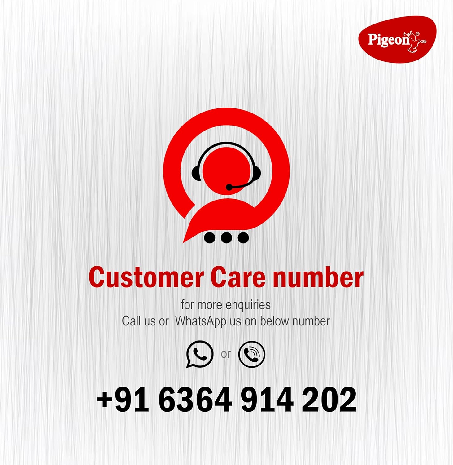 customer care numberfor Pigeon Favourite 3 Burner Gas Stove