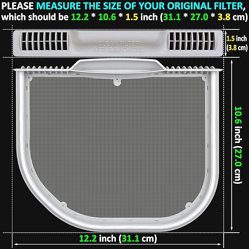 Miniatura 2 de 5231EL1001C - Filtro de pelusa de repuesto para secadoras LG y Kenmore, trampa de pantalla de pelusa para secadora ultra duradera, compatible con