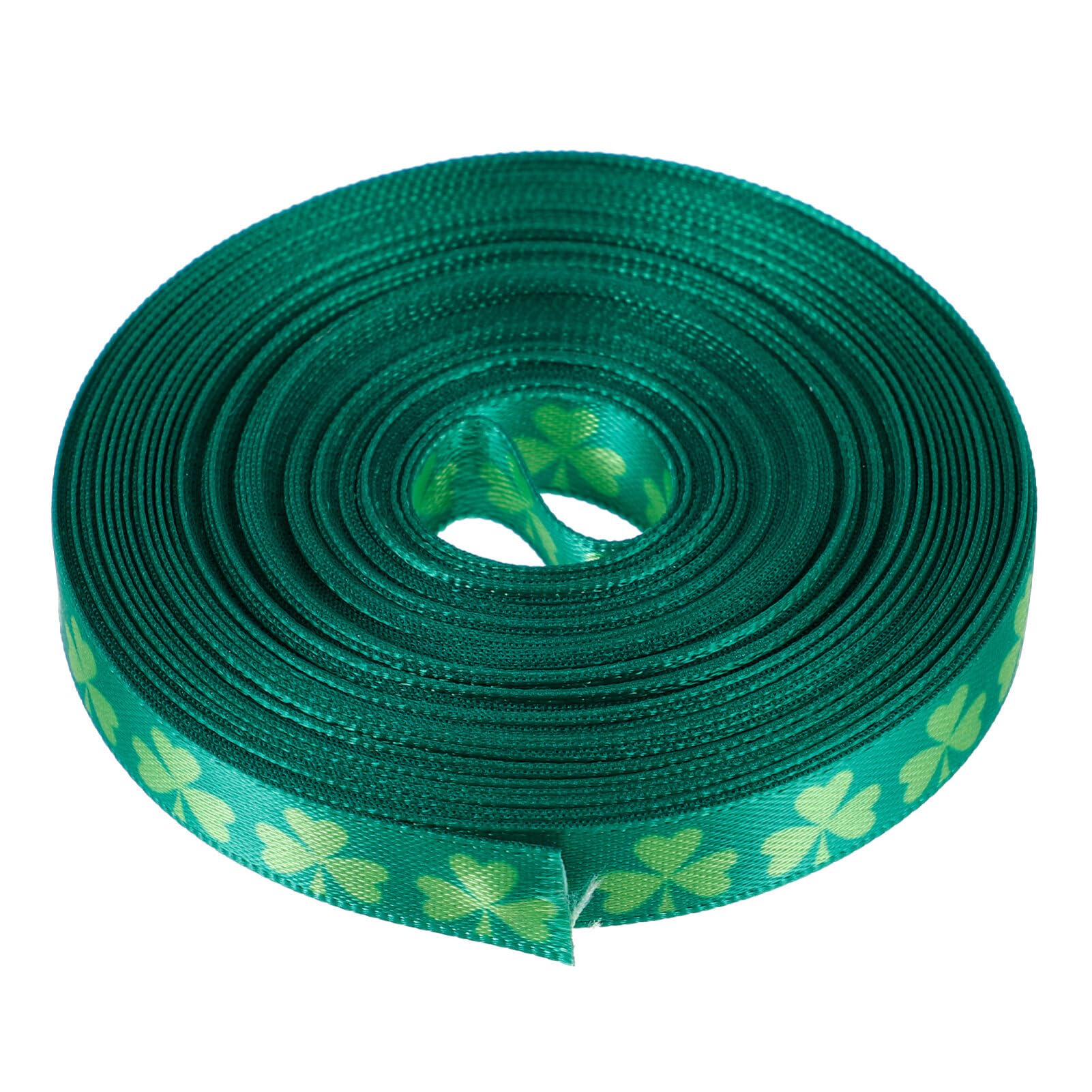 Whaline St. Patrick's Day Band Mit Drahtrand | 4 Rollen, Je 6 M, Grünes Kleeblatt Design