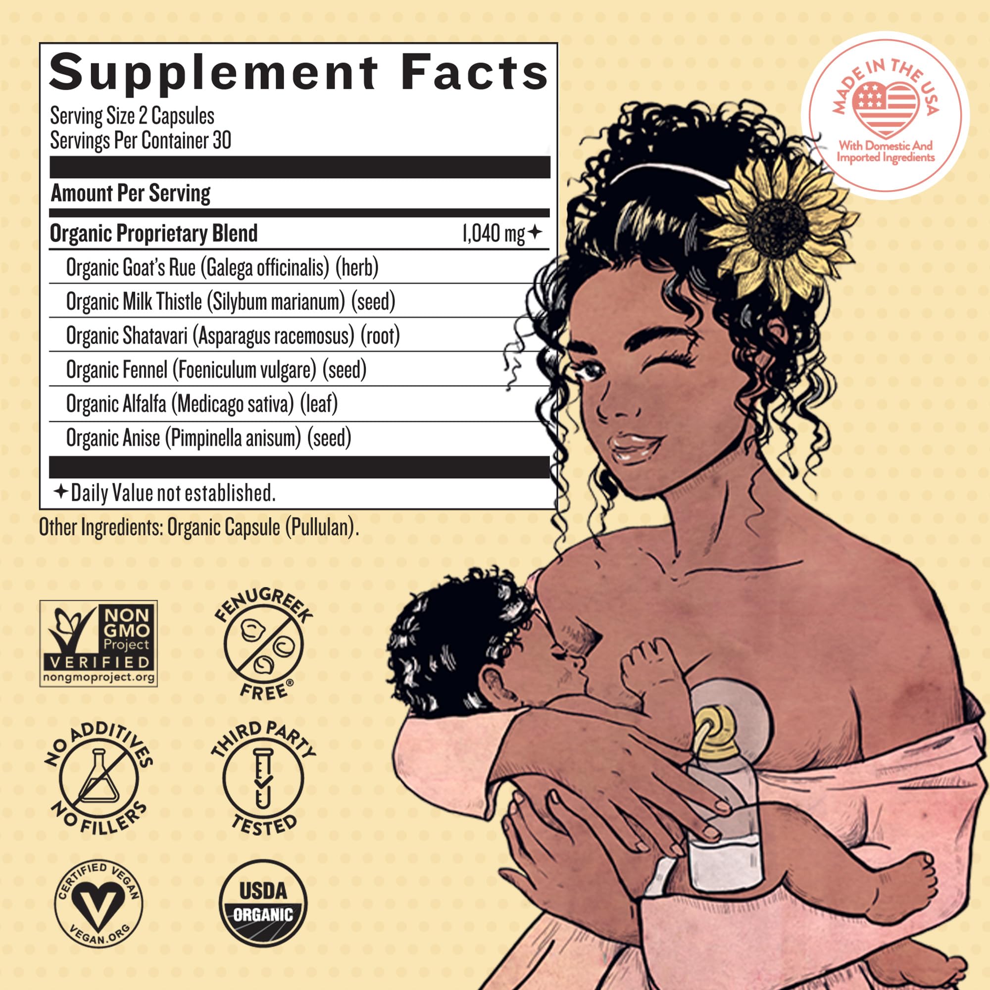 Legendairy Milk Liquid Gold Organic Lactation Support, 60 Capsules — Amazon image 6