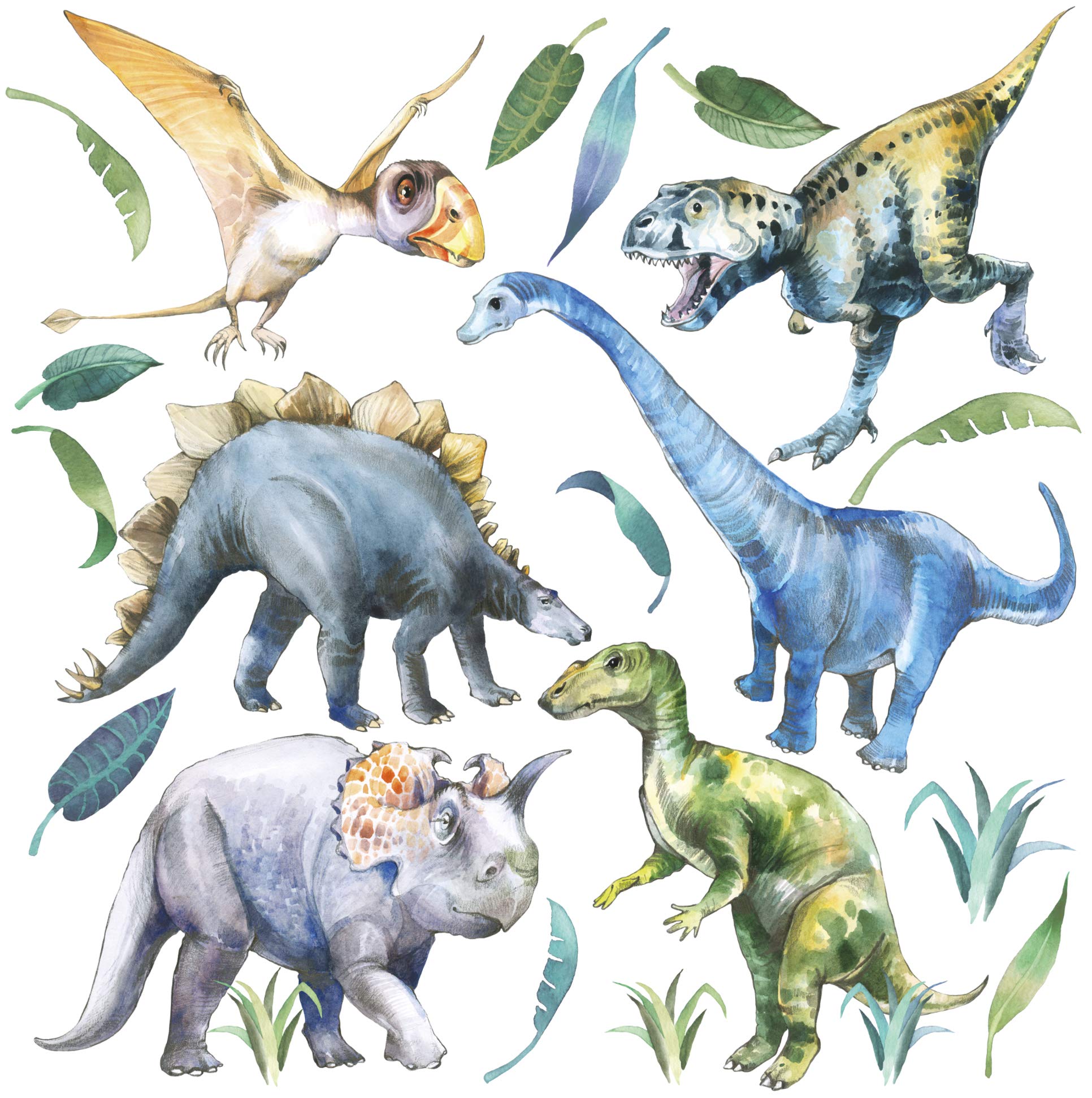 Pandawal Dinozaur tatuaż ścienny do pokoju dziecięcego, chłopca, dekoracja, motyw dżungli, dekoracja ścienna dla dzieci i niemowląt, naklejka ścienna (L)