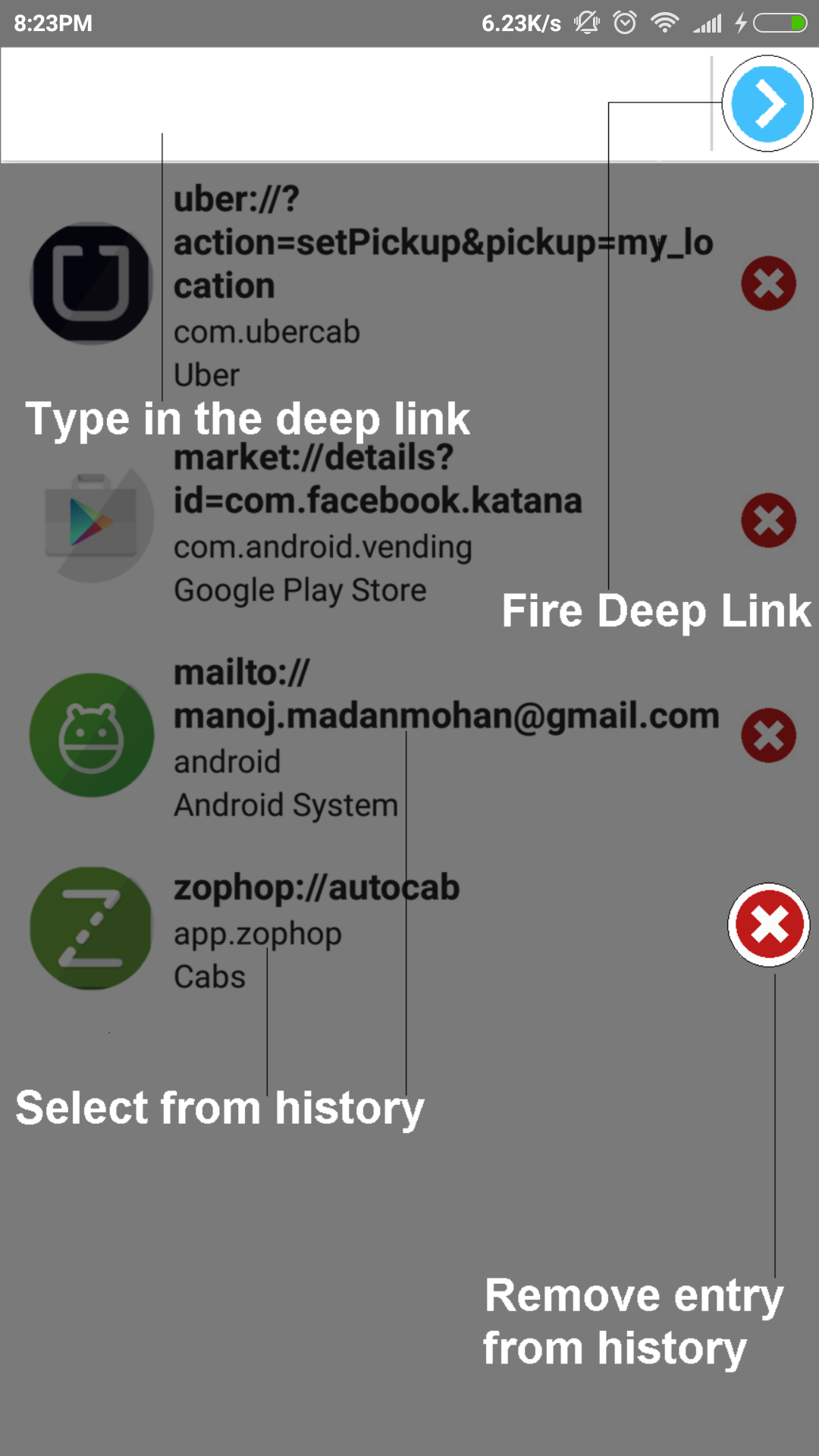 Deep Link Tester - App on Amazon Appstore