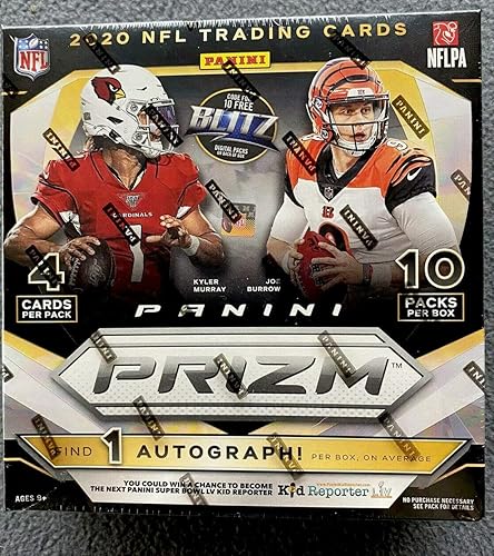 2020 Panini Prizm NFL Football MEGA box (40 cardsbox) 1 Autograph per box