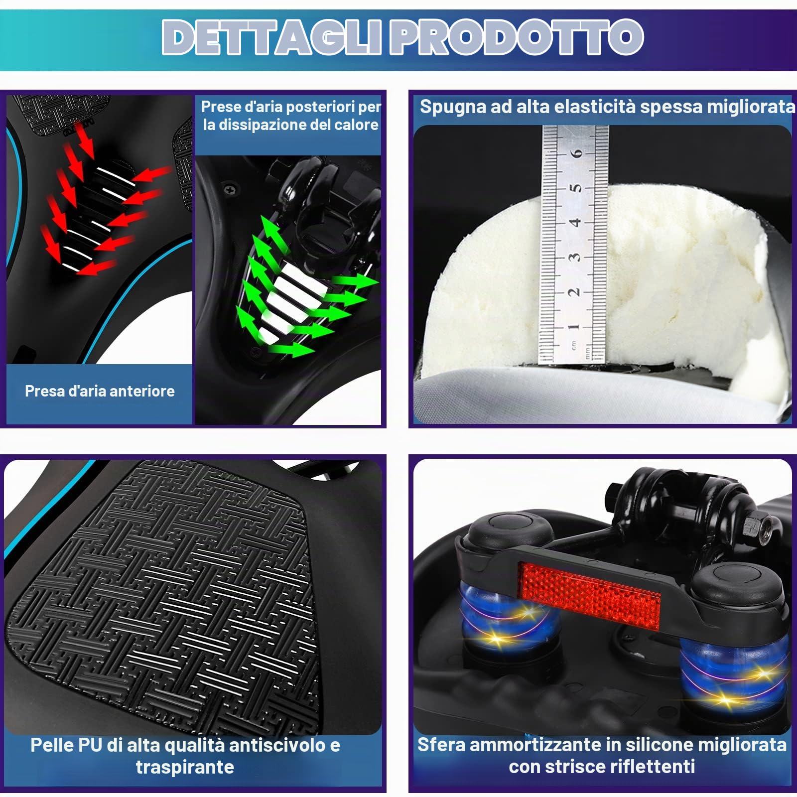 MLIAIMCE Sella per bicicletta oversize in memory foam di rimbalzo, confortevole, impermeabile, traspirante, cavo, ergonomico, sella, bici da strada, mountain bike, sella per uomo, donna, bambino, 11 x