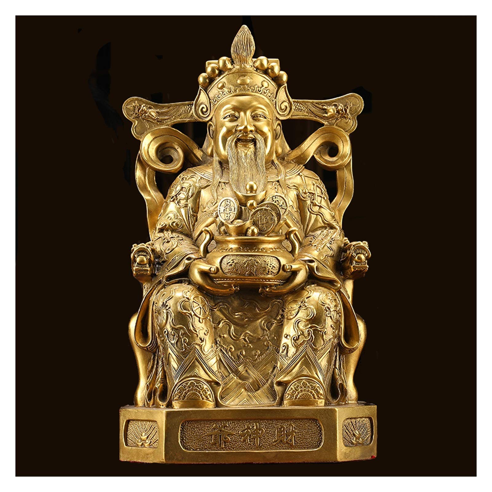 YNIYUJKL Feng Shui Buddha Statue Large Feng Shui Caishen,God Of Fortune Home Store Opening Gift Buddha Statue Decoration Feng Shui Decor God Of Wealth Decoration Desktop Decoration Orn