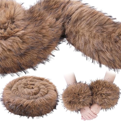 Vista 17 de Tatuo Tela de piel sintética naranja de 60 x 18 pulgadas, para Halloween, mullida, para manualidades, cortes de piel sintética, parche de felpa