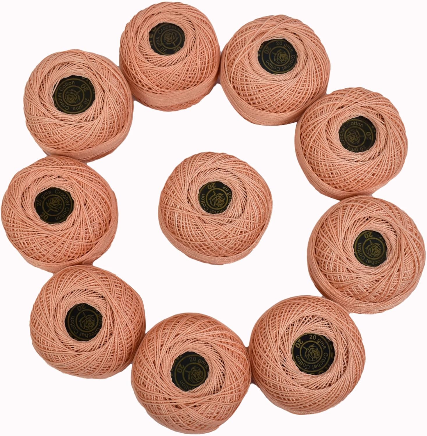 Red Rose Cotton Crochet Threads Soft Hand Embroidery Sawing Crafting Roll Ball