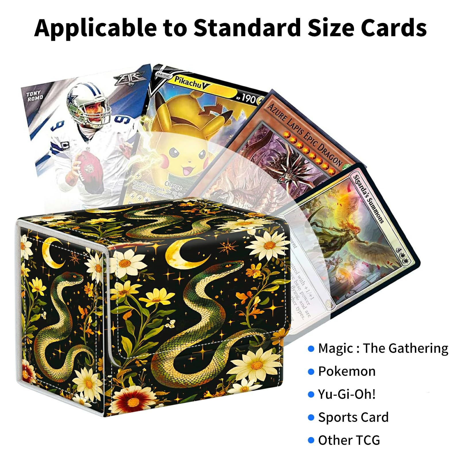 Amazon.com: HEAKIERG Daisy Snake Card Deck Box Organizer, 100+