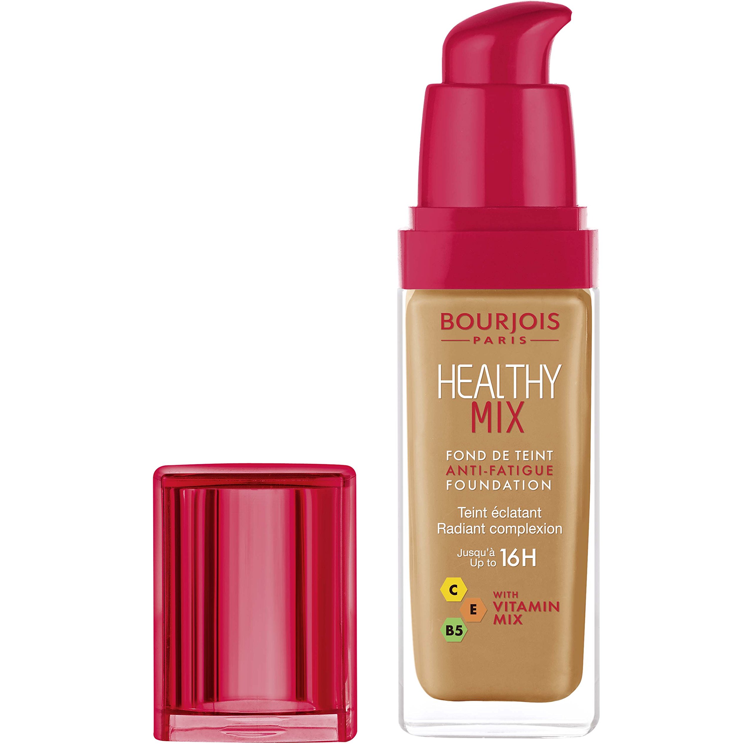 Bourjois Healthy Mix Anti-Fatigue Medium Coverage Liquid Foundation 58 Caramel, 3ml