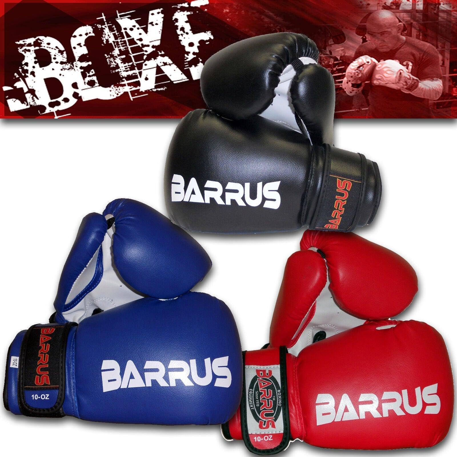 Guantoni KickBoxing Muay Thai MMA Guanti Pugilato Boxe Full Contact 10oz Nero