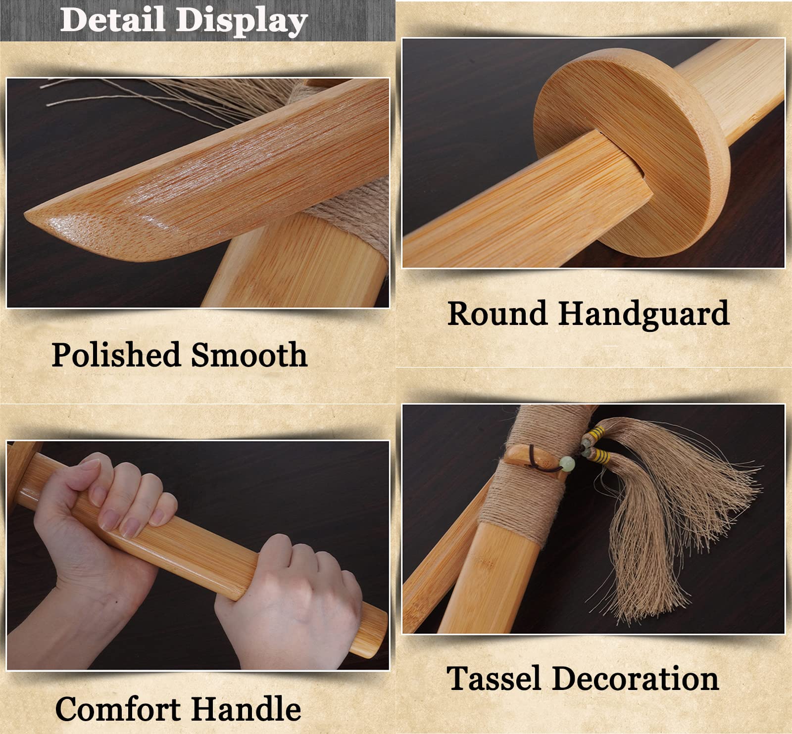 104 cm bamboe katana met gelakt massief houten schede 104 cm bamboe katana met gelakt massief houten schede