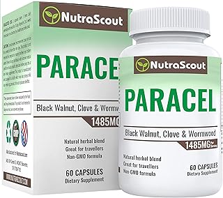 NutraScout Paracel Intestinal Cleanse | Wormwood, Black Walnut, Clove, Garlic, PAU D'Aro & Goldenseal | Intestinal Detox for Adult Humans | 60 Capsules