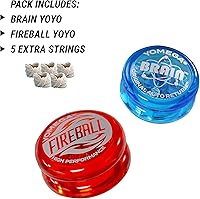 Vista 2 de Yomega 2 Spinners Legendarios El Yo-Yo Original con Brain y Fireball Transaxle Yo-Yo para Juego de Trucos con Cuerda de Todos los Niveles + 5
