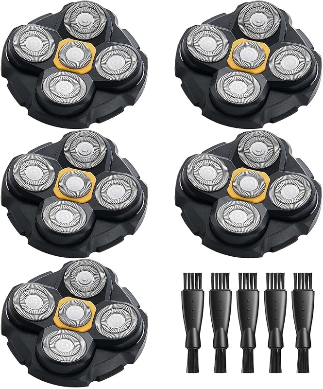 Cabeças de reposição para barbeador de cabeça MicroTouch Titanium uijino, pacote com 5