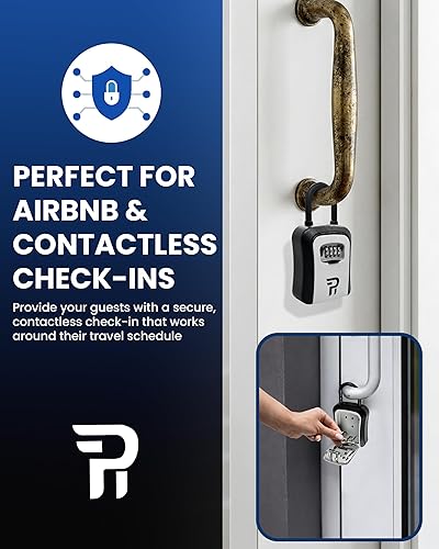 Miniatura 5 de Rudy Run - Caja para llaves con clave para exteriores, con montaje en pared para ocultar las llaves de la casa, caja de seguridad impermeable