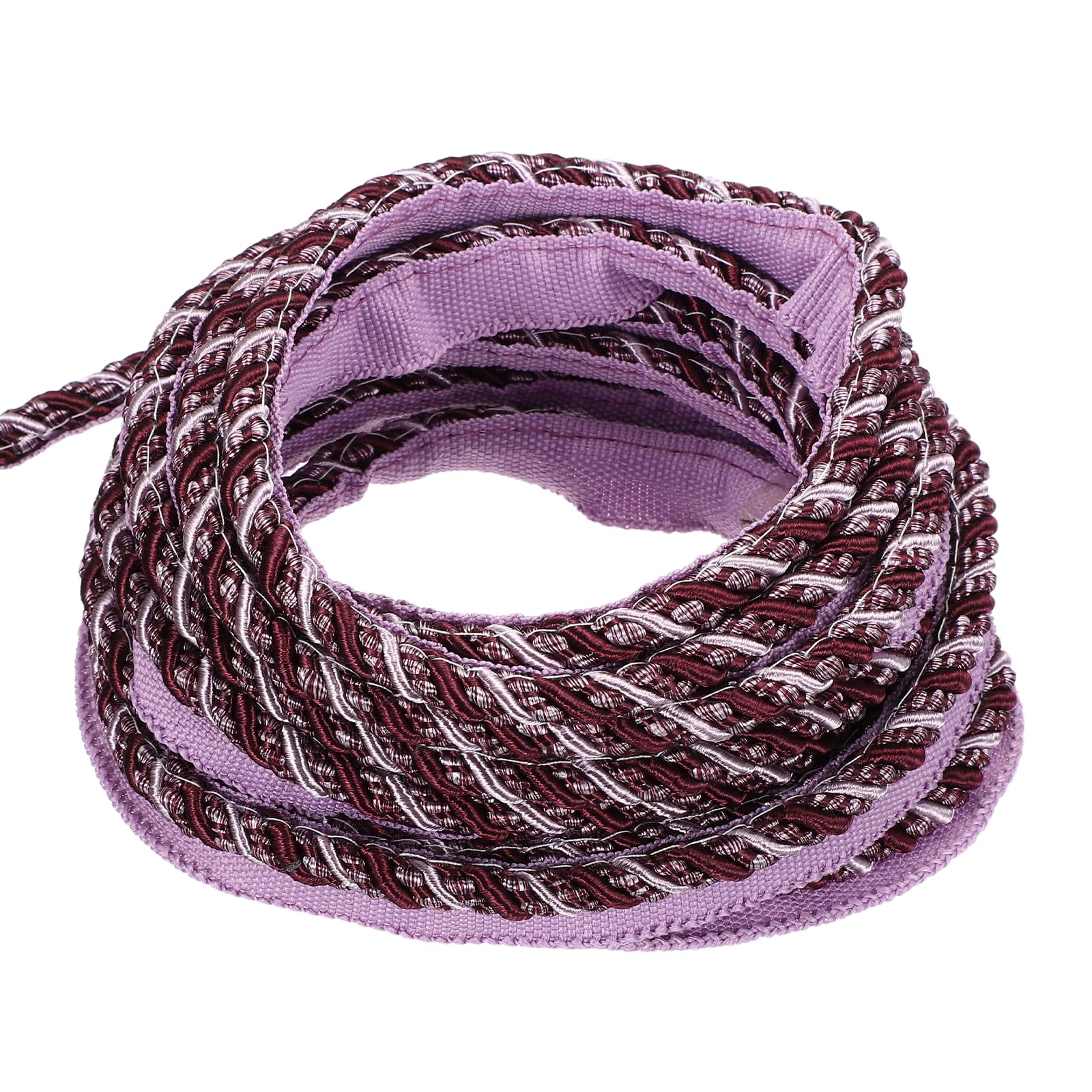 Cordon à lèvres torsadé en polyester violet 0,7 cm pour passepoil d'ameublement