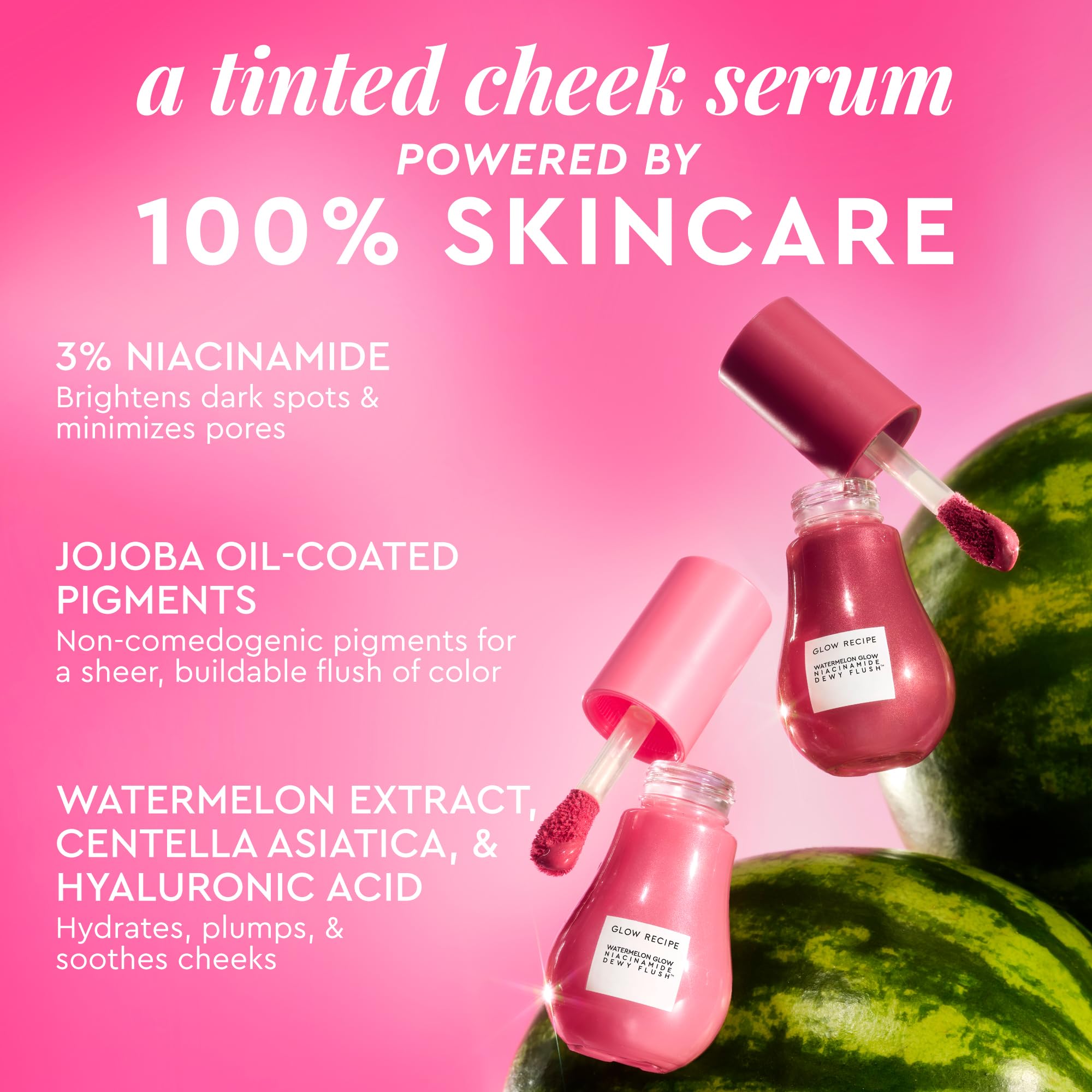 Glow Recipe Niacinamide Dewy Flush Tinted Liquid Blush Serum, Glowy Blush for Cheeks to Smooth Hydrate & Brighten - Image 3