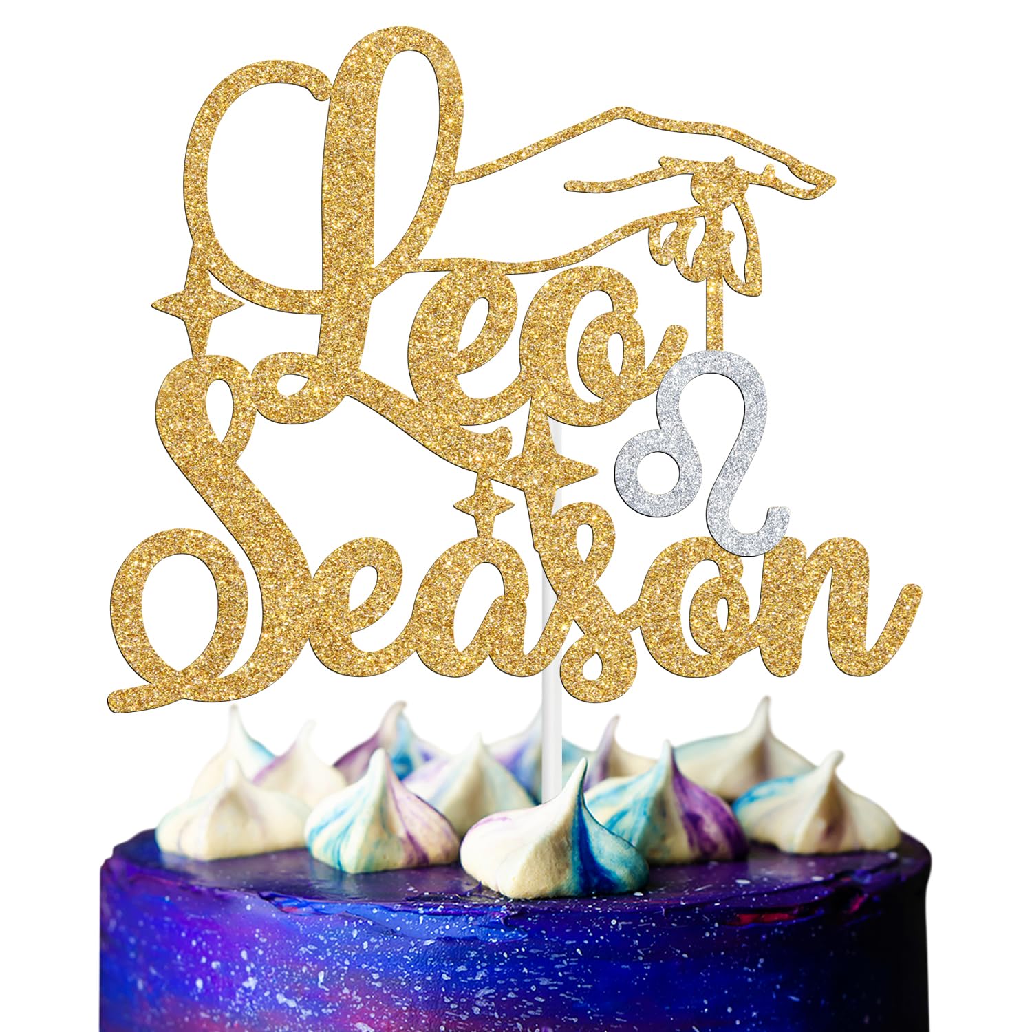 Leo Season Birthday Banner - Gold Glitter Zodiac Constellation Party Decoration Bunting, 6.5 Feet - View #9