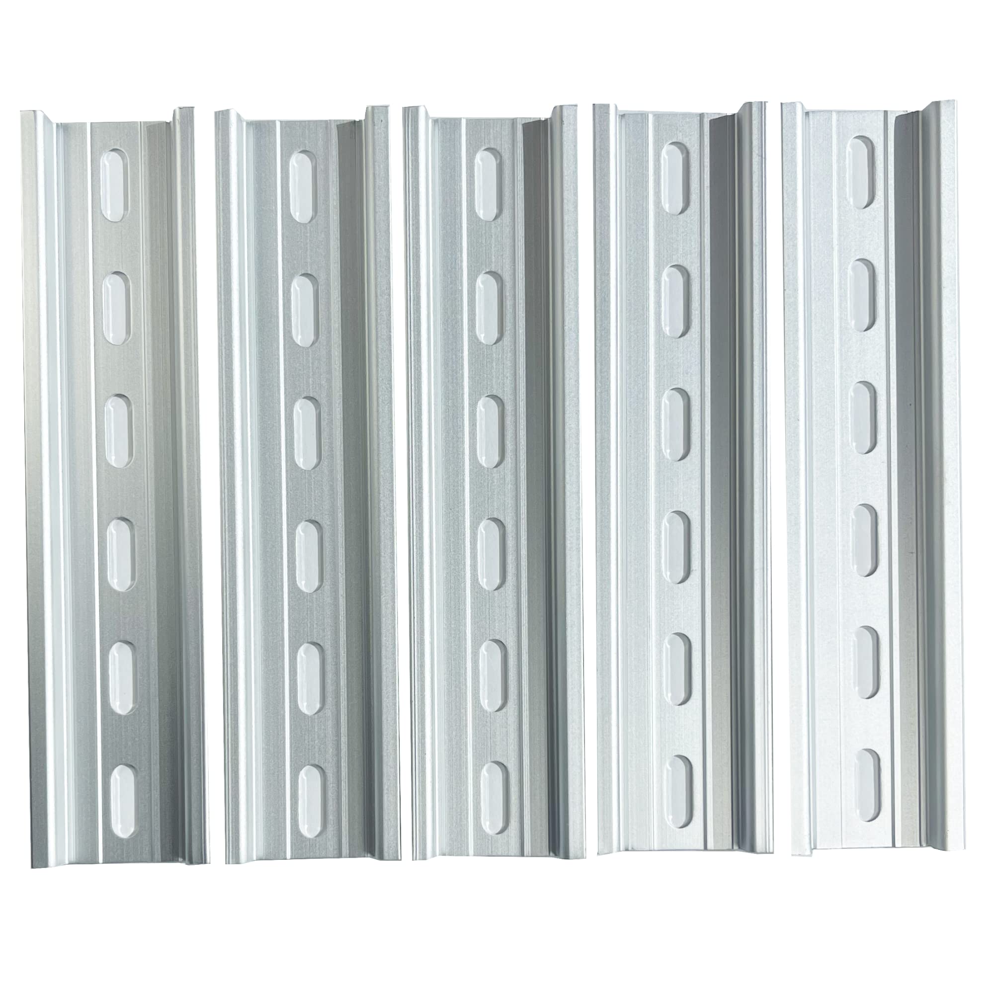 International Connector T&G 5 Pieces DIN Rail Slotted Aluminum RoHS 35mm Wide 7.5mm High (13") — Amazon image 5
