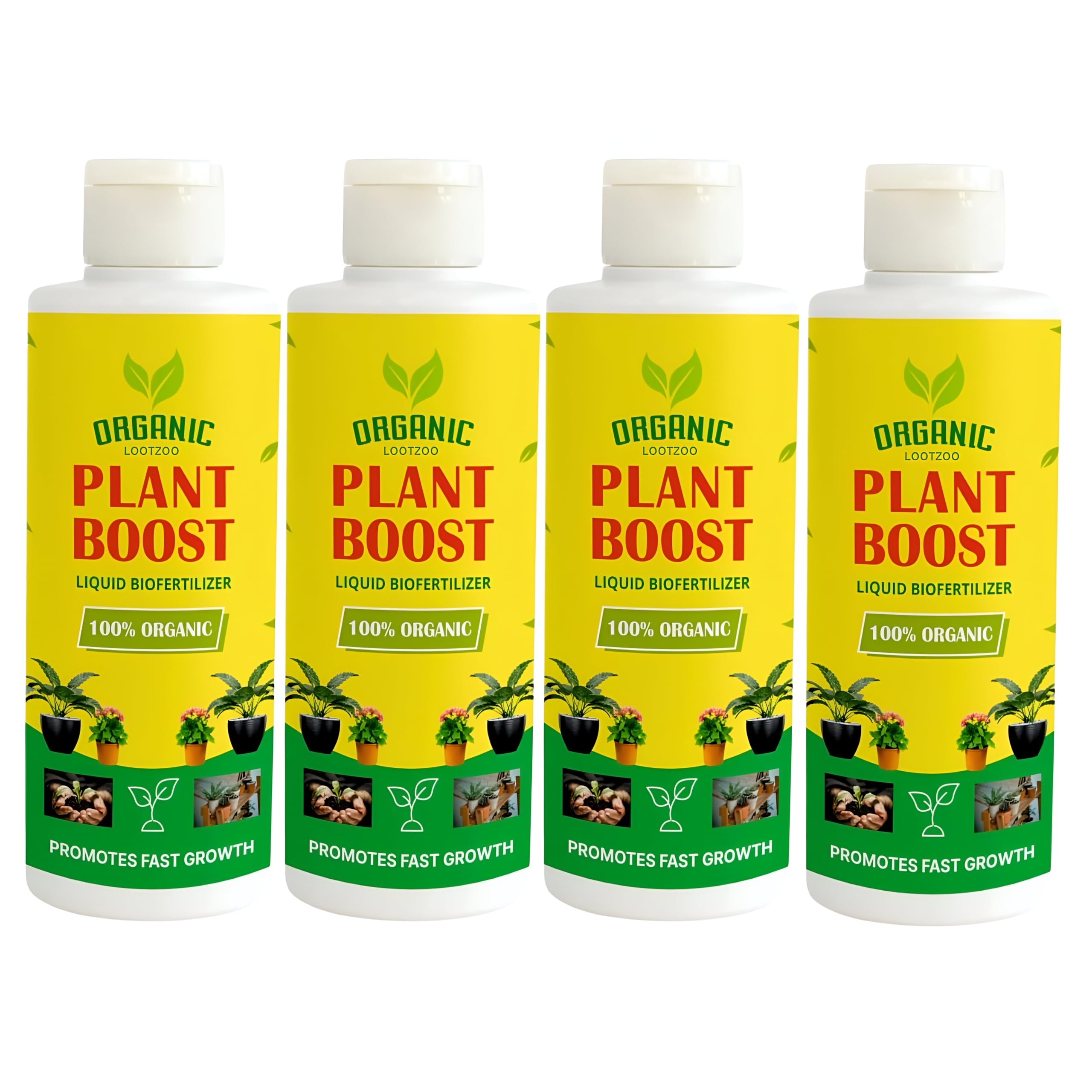 LOOTZOO Plant Boost Liquid Biofertilizer for All Crops, Organic | Pack of 4| (Each 100ml | Total=400ml) (B0DGGXL1LX) Amazon Price History, Amazon Price Tracker