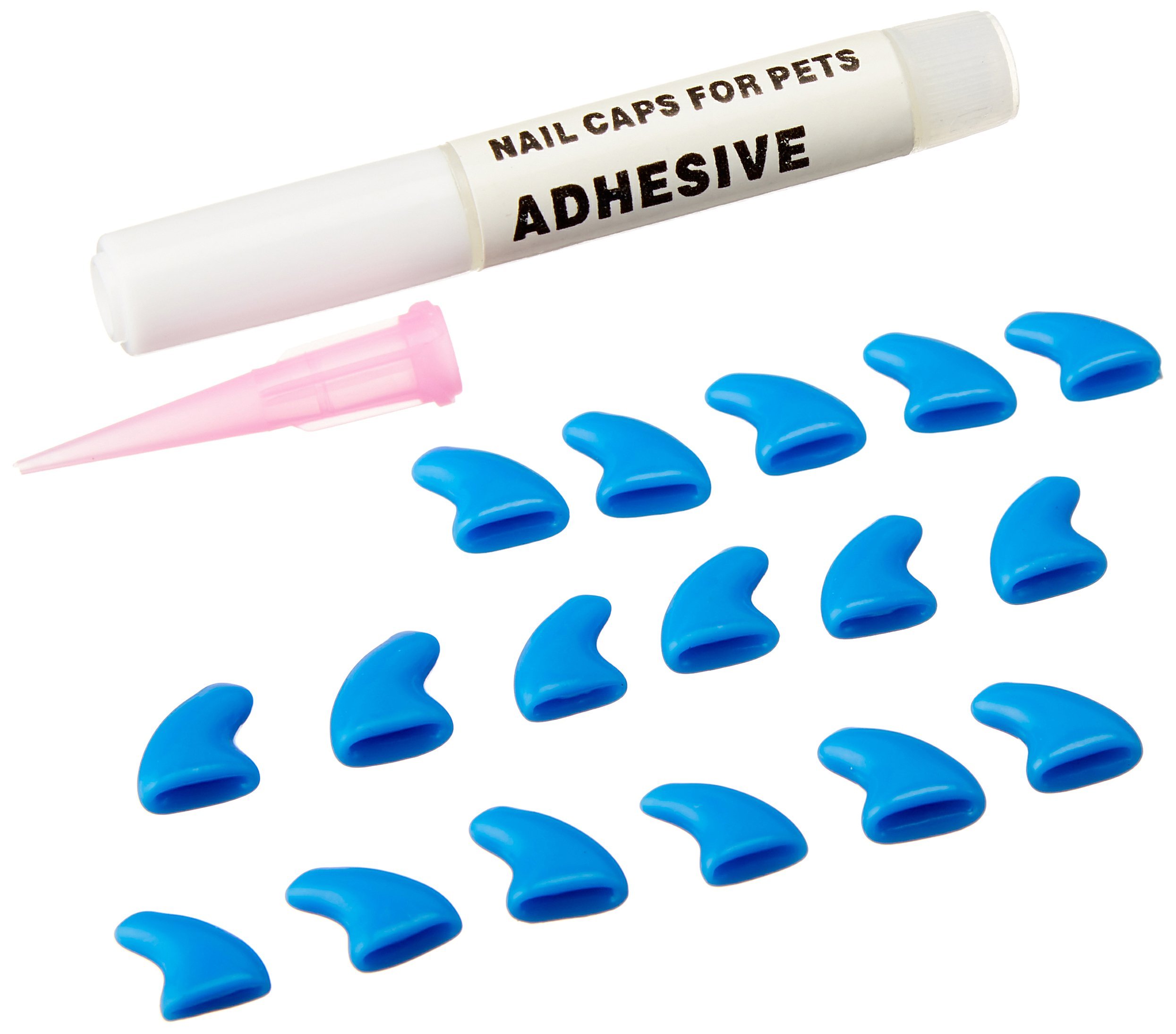 Purrdy Paws Soft Nail Caps for Cat Claws Blue Medium