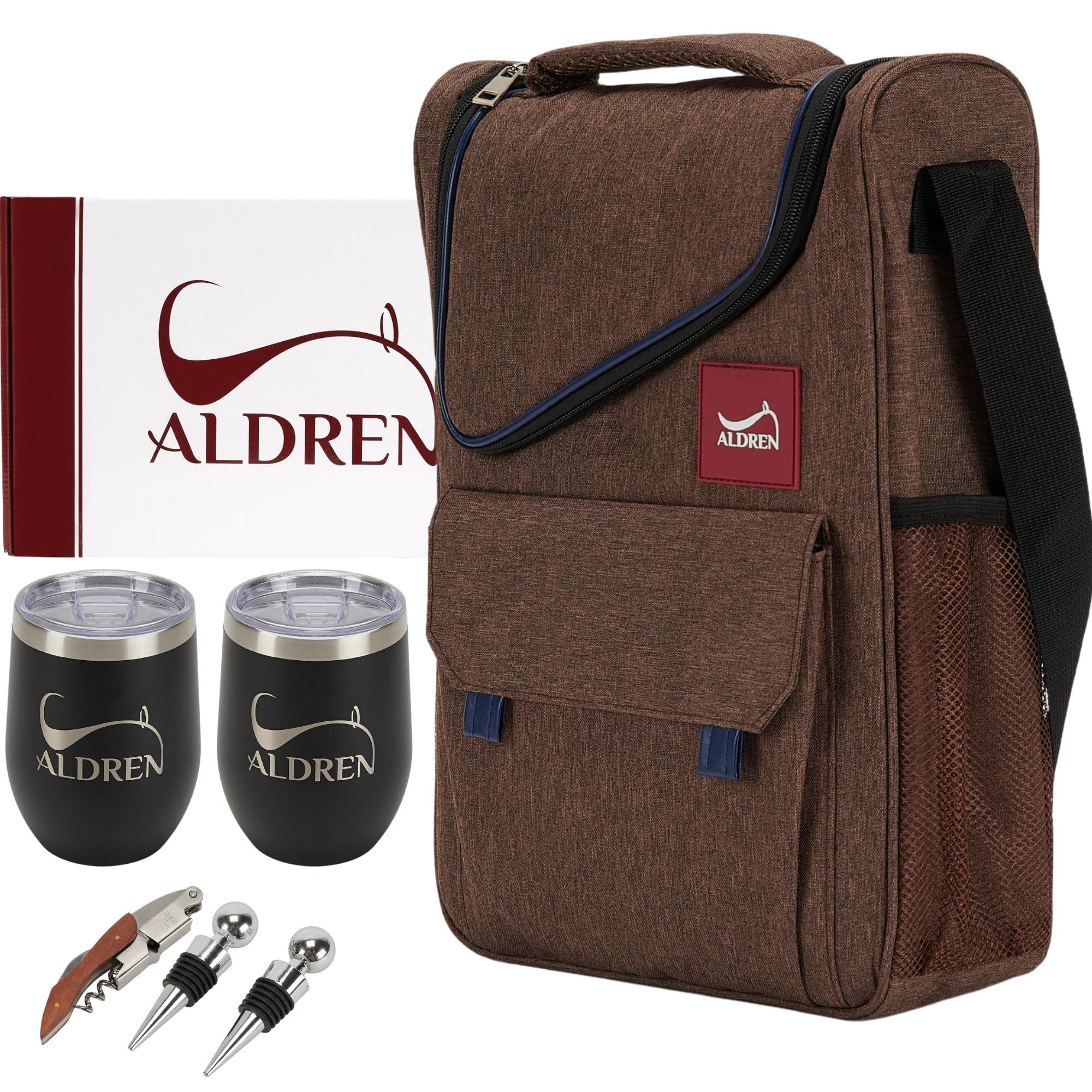 Insulated Wine Cooler Bag Set 3 Bottle