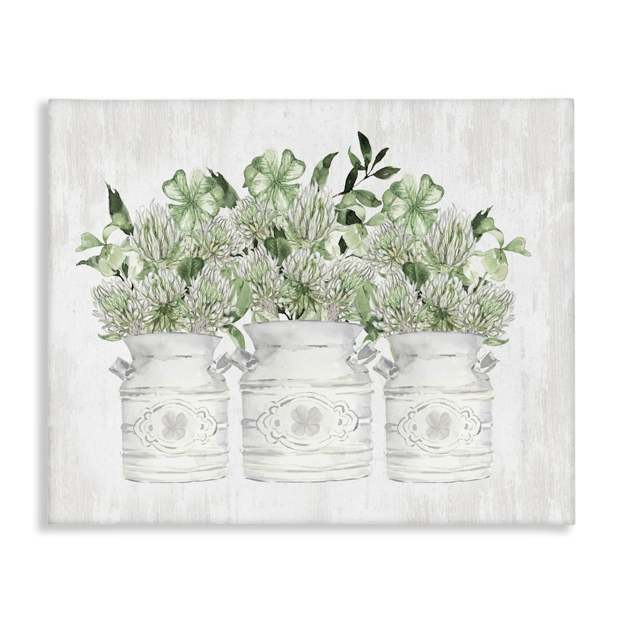 Rustic Shamrock Bouquets, 16 x 20 Inch Canvas Wall Art
