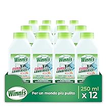 Winni’s – Cura Lavatrice Igienizzante, Azione Detergente, Anticalcare e Anti Cattivi Odori, con Materie Prime di Origine Vegetale e Bio, 250 ml x 12 Confezioni