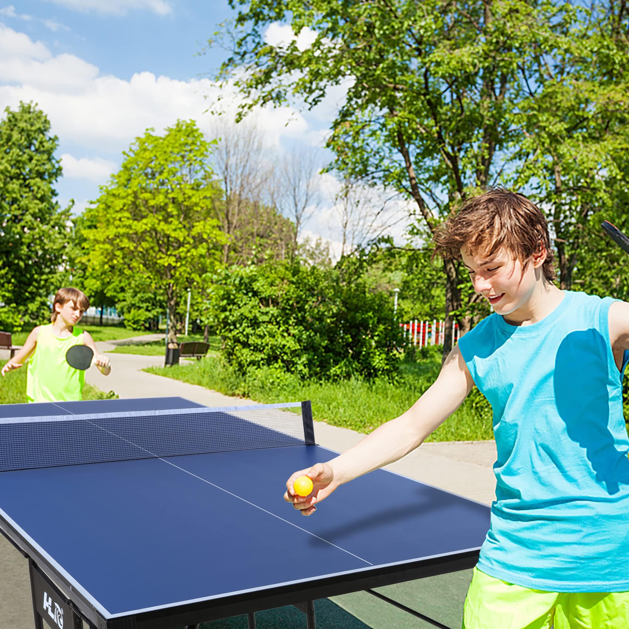 Table de Tennis de Table 7FT Pliante MDF 12mm 206x114.5x76 cm avec Filet