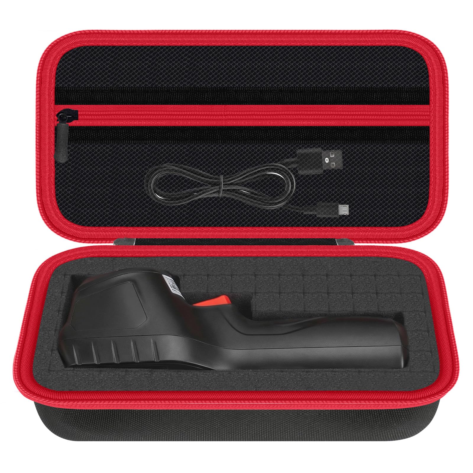 Hartschalen-Thermokameratasche für TOPDON TC004 Mini/HSFTOOLS HF96/F2W/H128/RT280 | Stoßfeste Schutz-Tragetasche, DIY-Schaumstoff, staubabweisend, Netztasche, Tragegriff, Feld- und Werkstatteinsatz