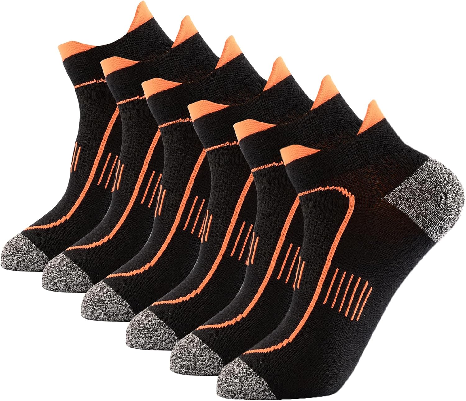 Pauboland Men's Anti Sweat Odor Control Quick Dry Cotton Athletic Low Cut Ankle Running Socks