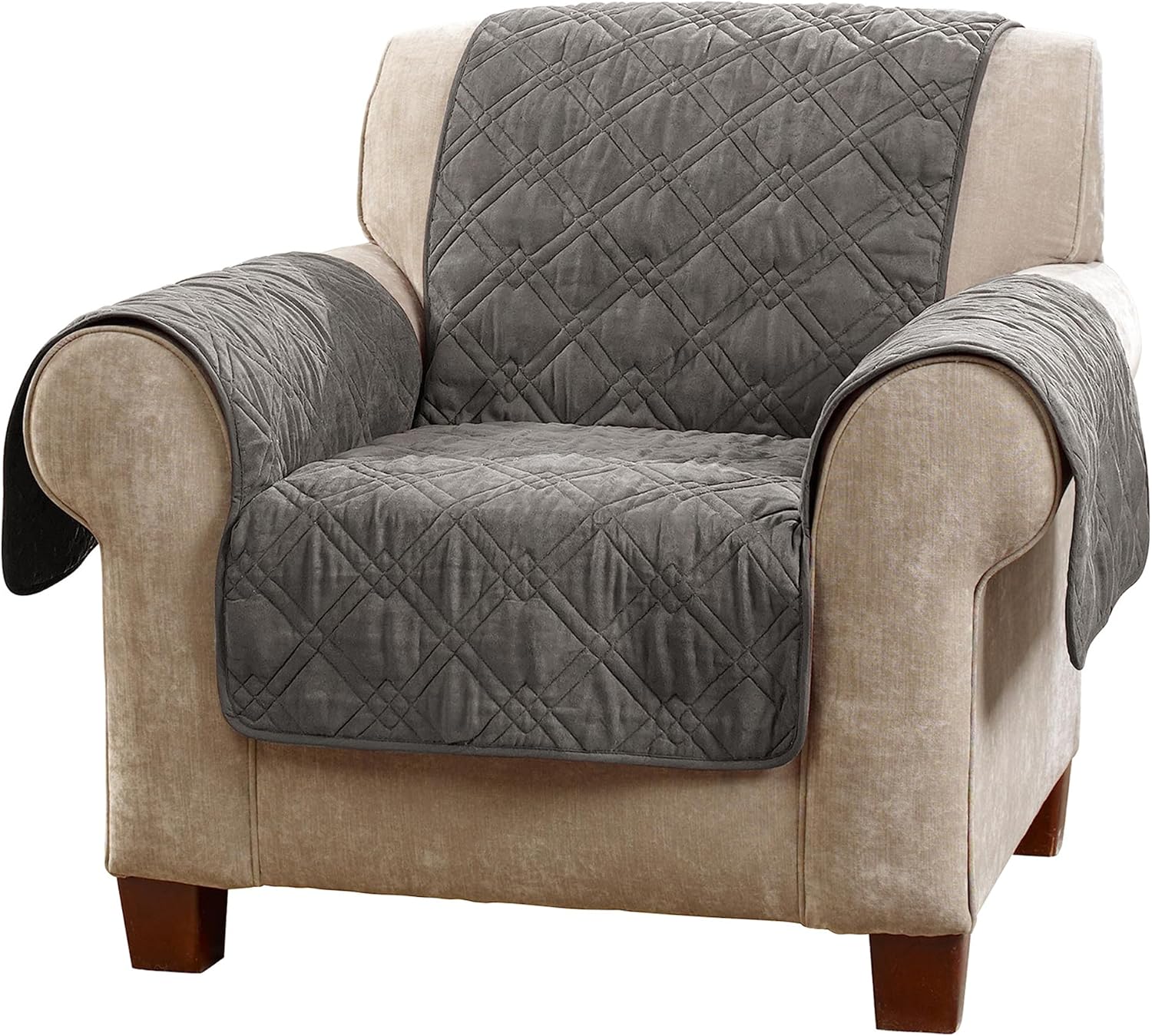 SureFit Microfiber Non Slip Recliner Furniture Cover in