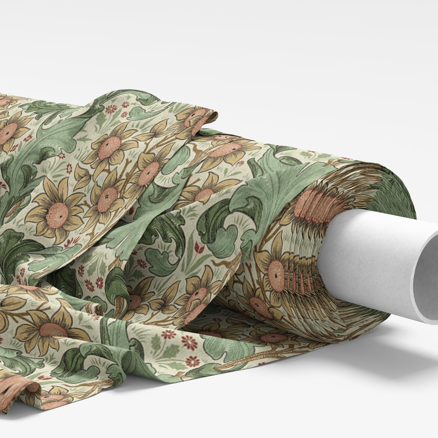 William Morris Upholstery Fabric - 100% Cotton Canvas - Curtain Cushion Material (Orchid Buttercup)