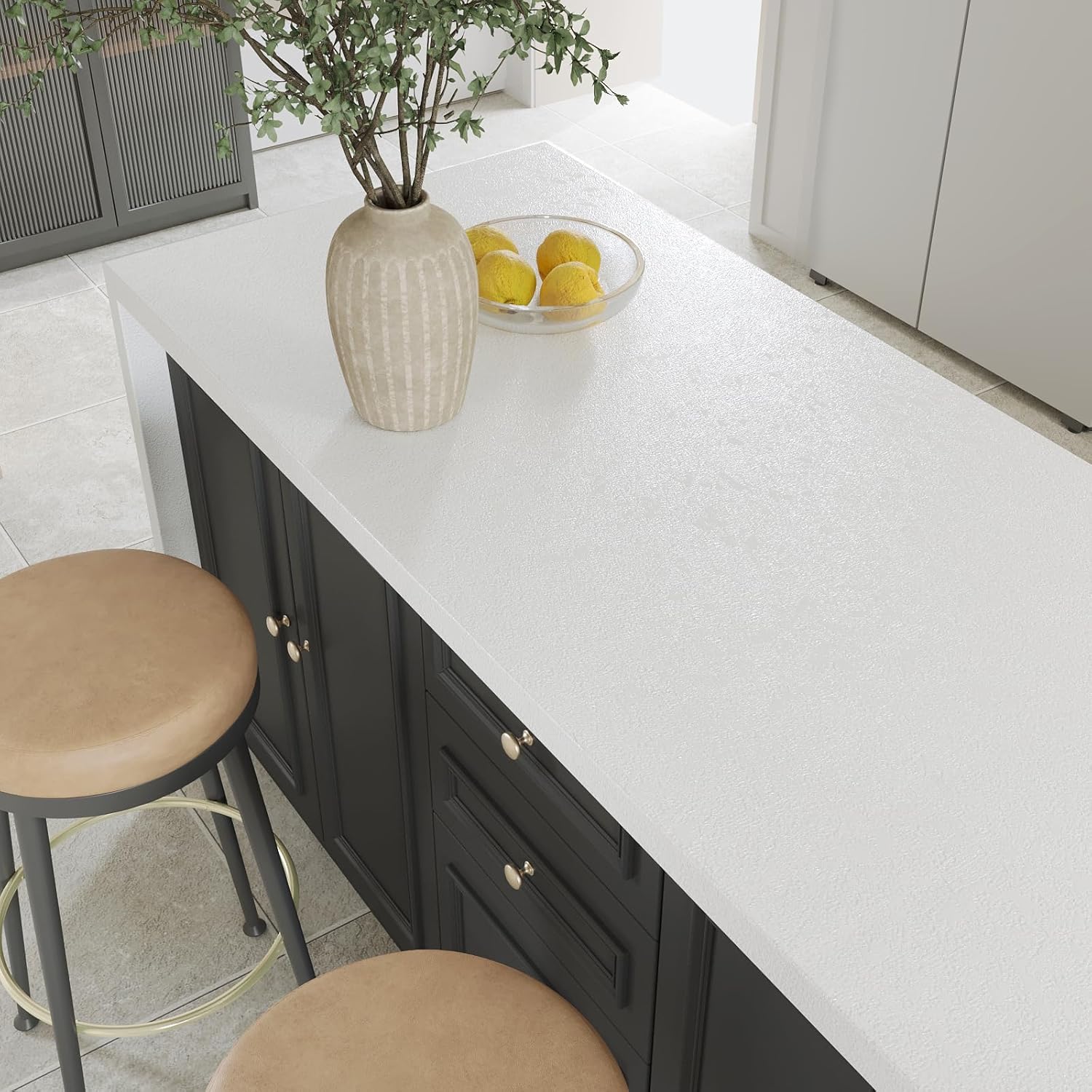 VEELIKE Embossed White Stucco Wallpaper Paintable Wallpaper Peel and Stick 15.7''x354'' Removable Off White Textured Wallpaper for Bedroom Bathroom Living Room Self Adhesive Contact Paper for Walls