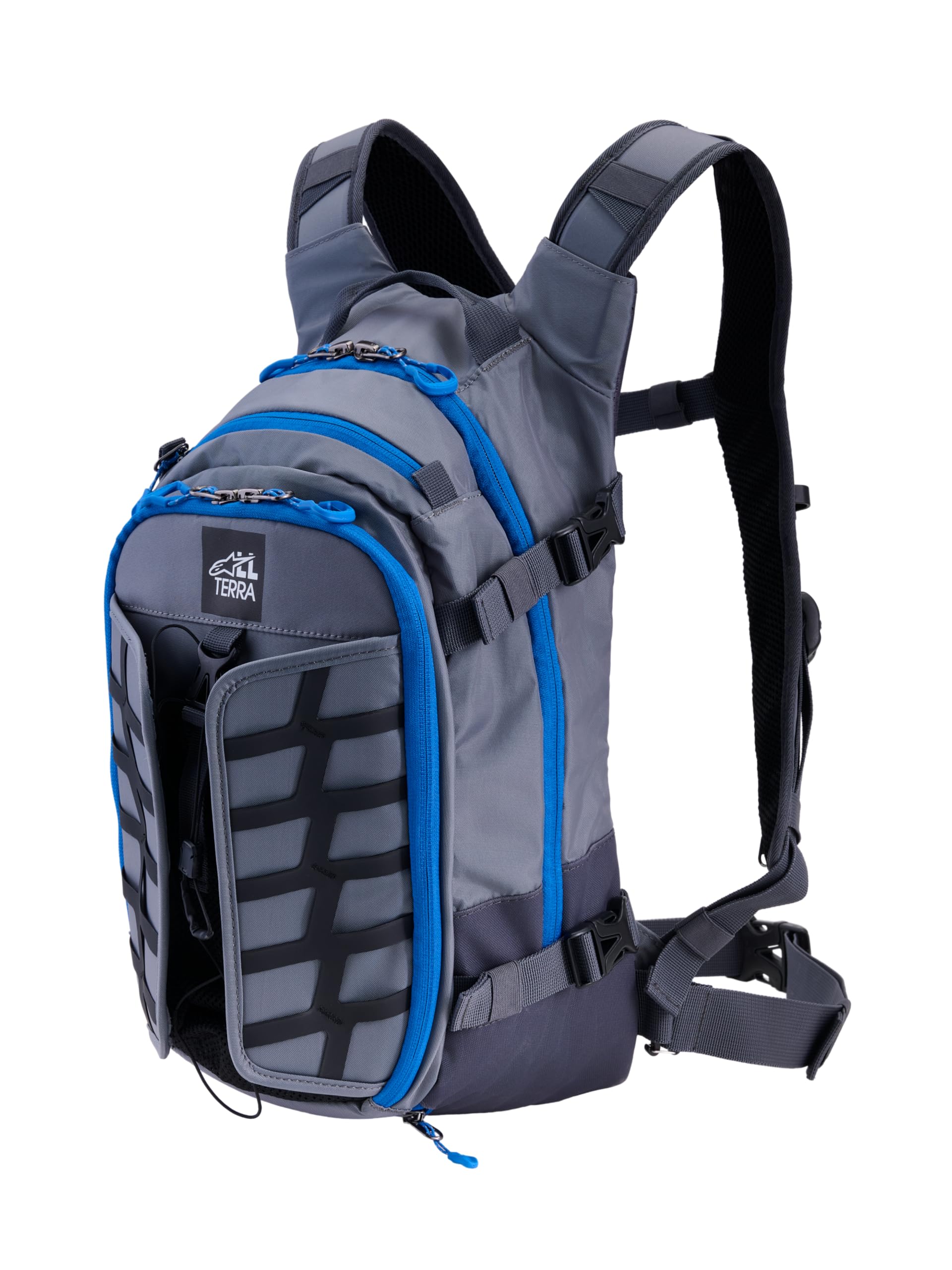Alpinestars AT-​15 Sac à dos moto, gris/​bleu, Einheitsgröße