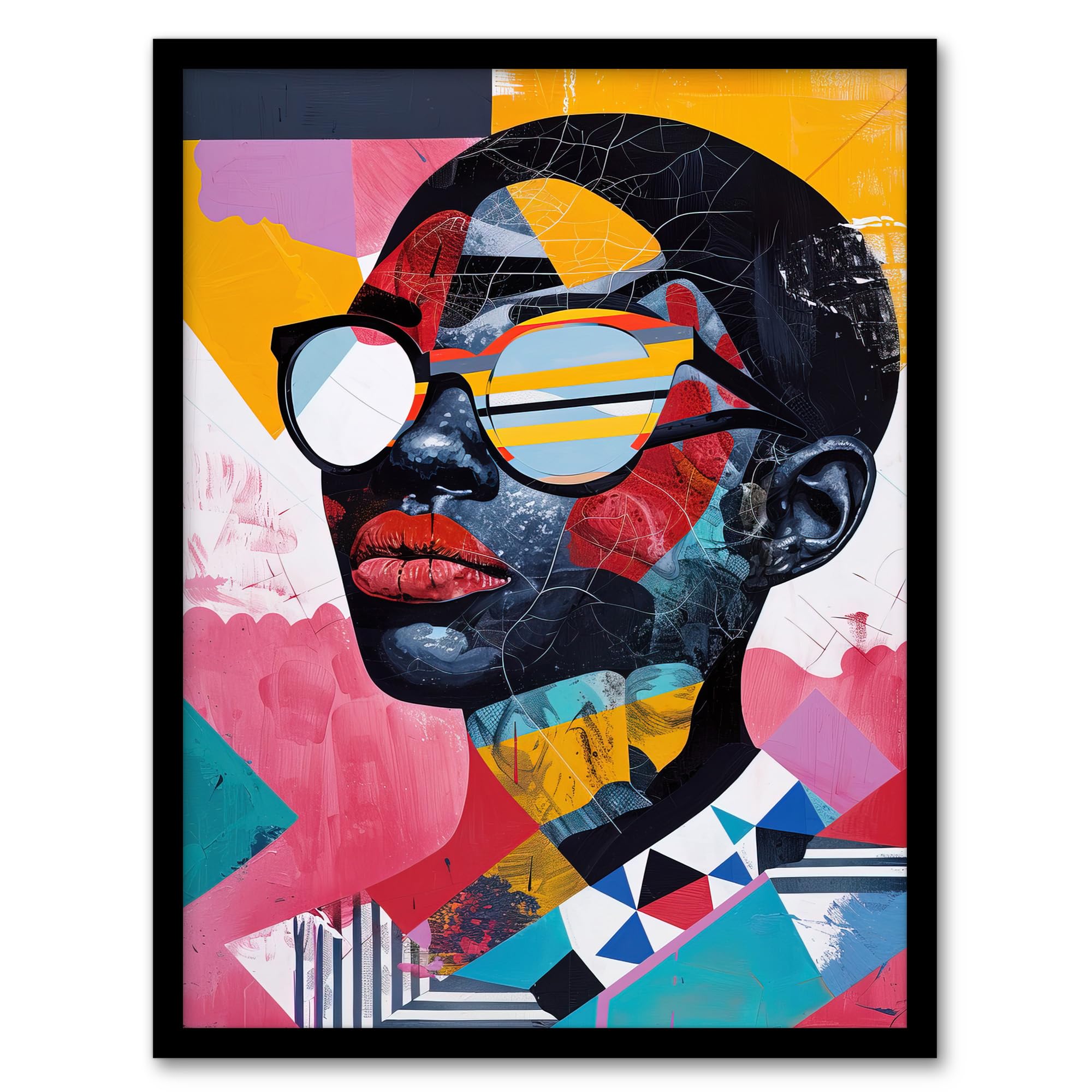 Artery8 - Framed Print - Modern Portrait - A4 - Multi