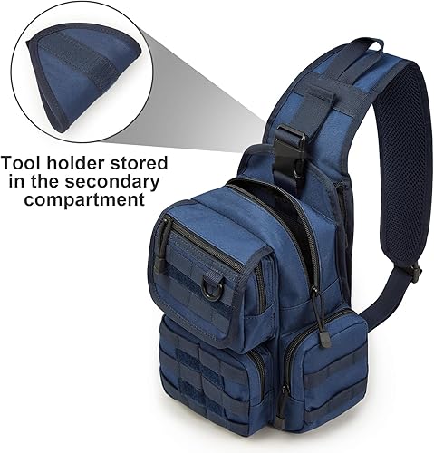 Miniatura 4 de G4Free - Bolsa de transporte táctico para uso diario (EDC), con funda de pistola, asa larga para el hombro, mochila con rango de asalto, bolsa